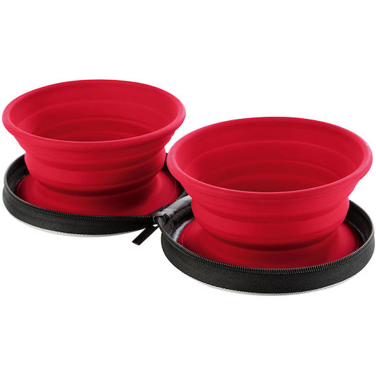 Hunter Bowl Silicone Food & Water for Dog 750ml in Red Color