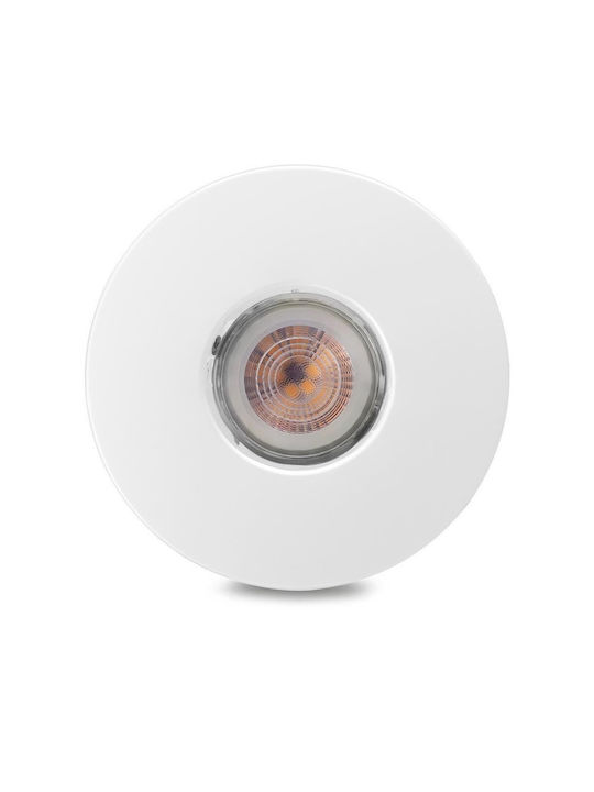 Arapidis Round Metallic Recessed Spot with Socket GU10 Black 12x12cm. 1pcs
