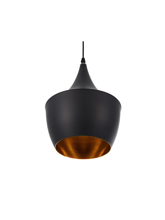 GloboStar Shanghai Black Bell Ceiling Light with E27 Socket 24x30x30cm