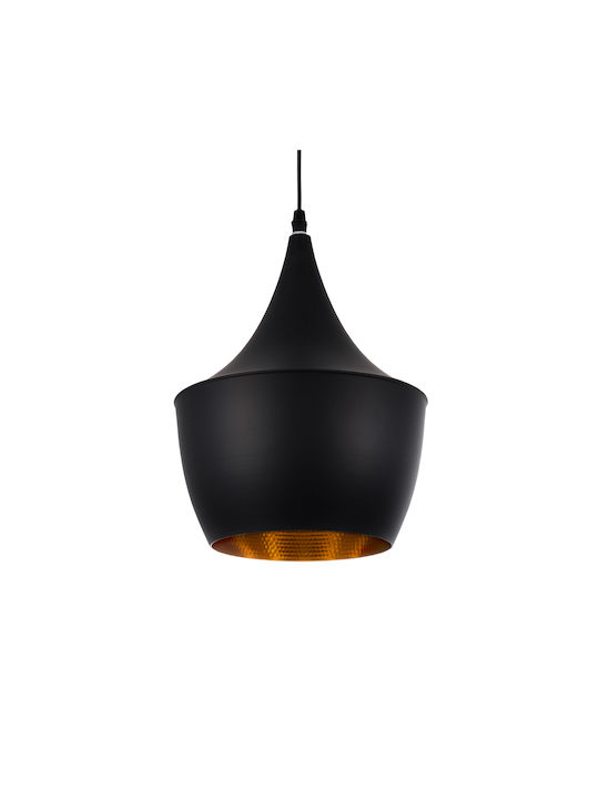 GloboStar Shanghai Black Bell Ceiling Light with E27 Socket 24x30x30cm
