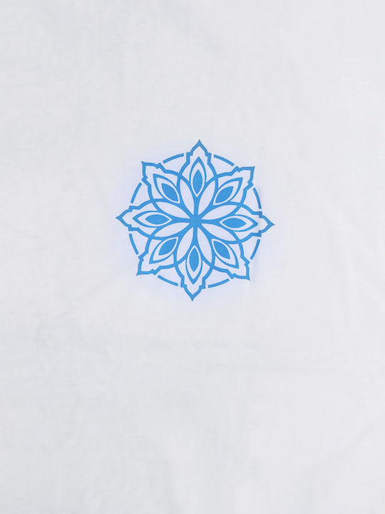 Mandala Ανδρικό T-shirt Κοντομάνικο Λευκό