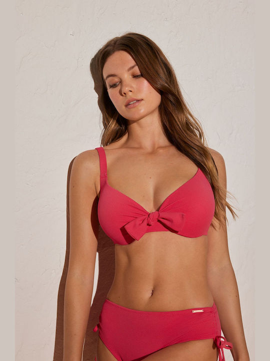 Ysabel Mora Underwire Bikini Bra with Adjustable Straps Fuchsia