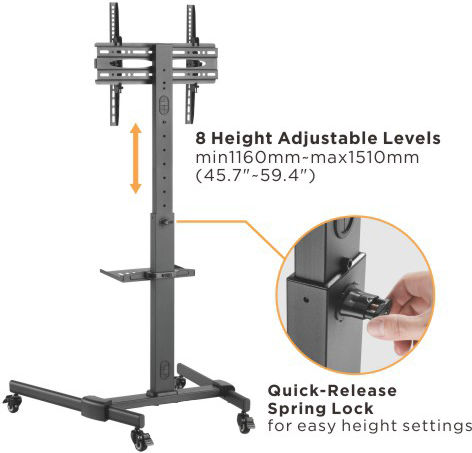 Brateck FS22H-44TW Βάση Τηλεόρασης Δαπέδου έως 55" και 35kg