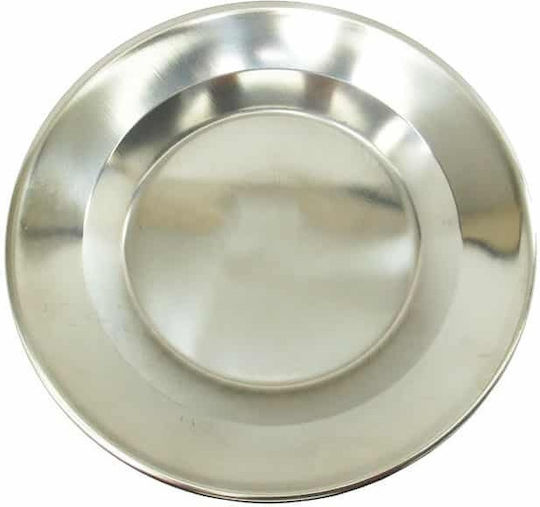 Πιάτο Ρηχό Inox Ασημί με Διάμετρο 24cm Πιάτο Ρηχό Inox Ασημί με Διάμετρο 24cm