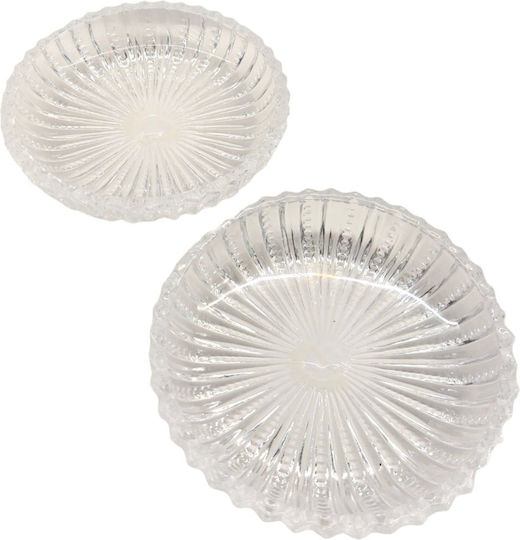 Plate Desert Glass Transparent 6pcs