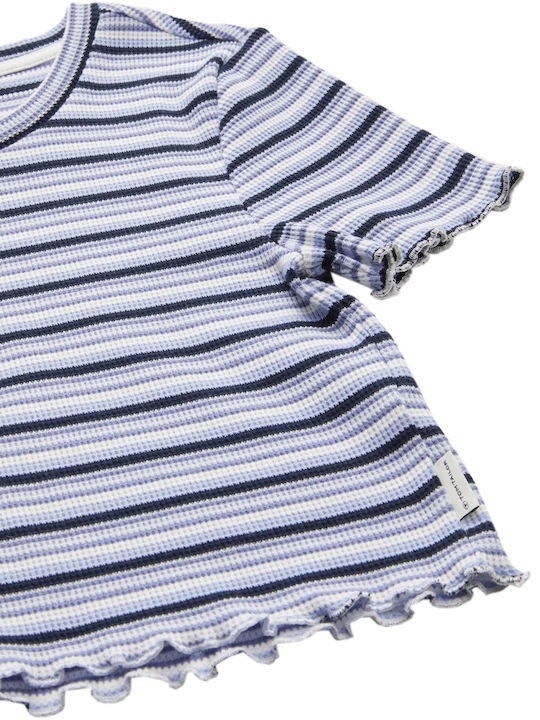 Παιδικό Crop Top Κοντομάνικο Μπλε