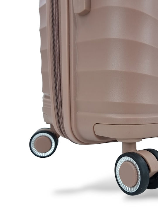 Playbags Valiză de Călătorie Medie Dura Roz cu 4 Roți Înălțime 65cm