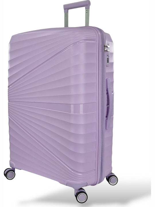 Playbags PP8804 Medium Travel Suitcase Hard Lila with 4 Wheels Height 65cm pp8004-24