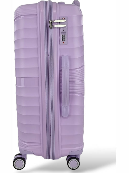 Playbags PP8804 Medium Travel Suitcase Hard Lila with 4 Wheels Height 65cm pp8004-24