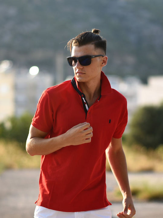 Polo Short Sleeve Blouse Red