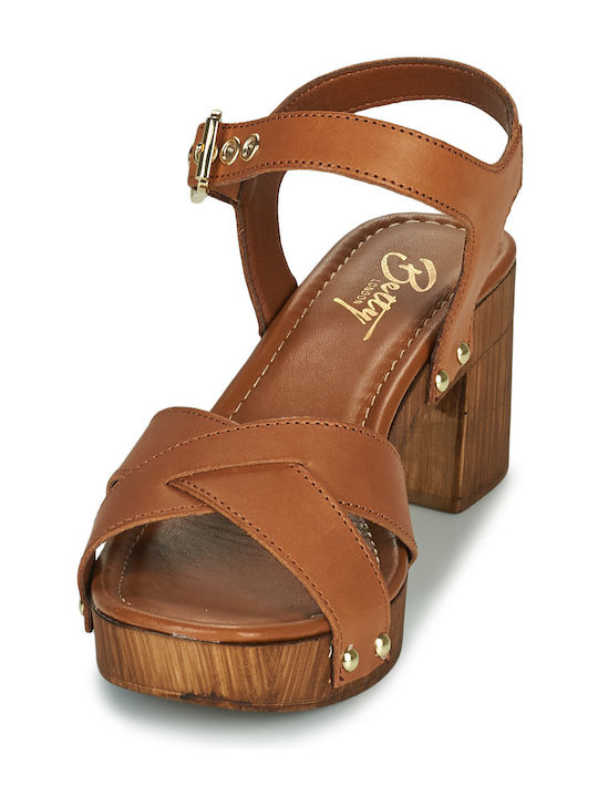 Lolla Sandale Elegante Damă Maro