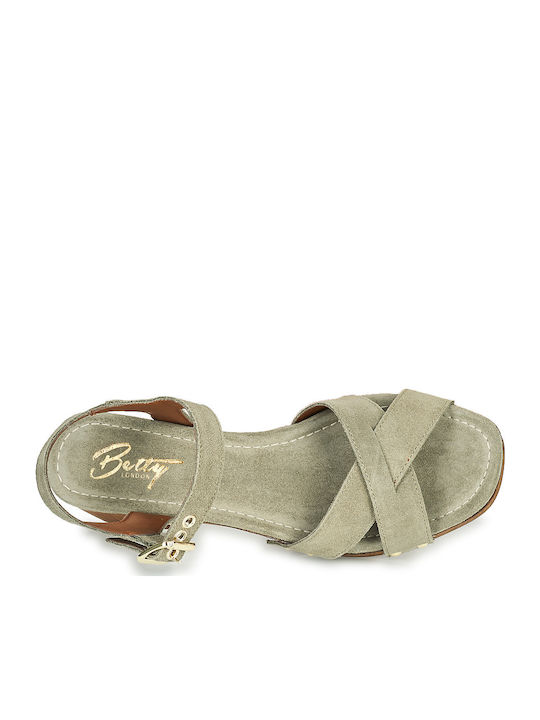 Lolla Leder Damen Sandalen Khaki