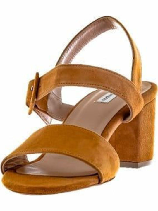Leather Women's Sandals Tabac Brown