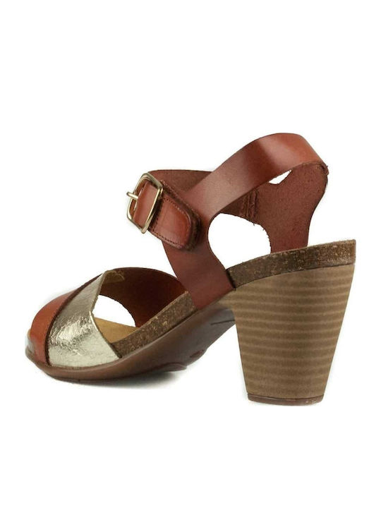 Leder Sandalen Tabac Braun