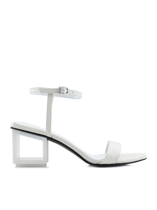 Leder Sandalen Weiß