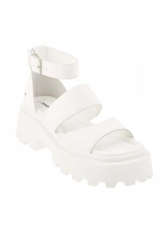 Windsor Smith Women's Sandals Reveal White with Chunky Medium Heel