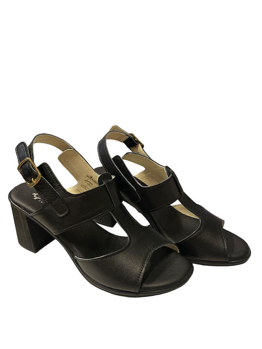 Pyramis Leder Damen Sandalen in Schwarz Farbe