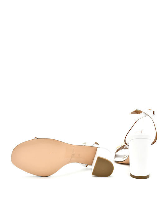 Leder Sandalen Weiß
