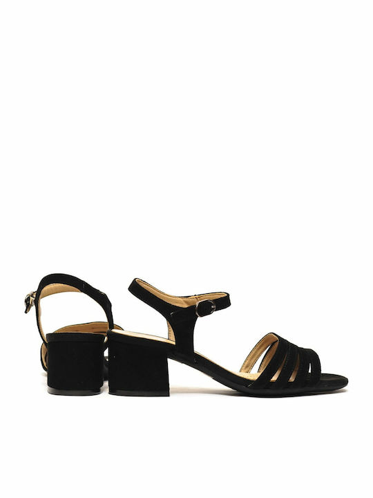 Suede Sandalen Anatomisch Schwarz