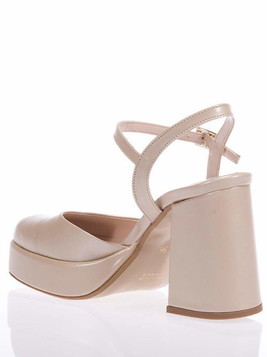 Beatris Platform Women's Sandals Beige