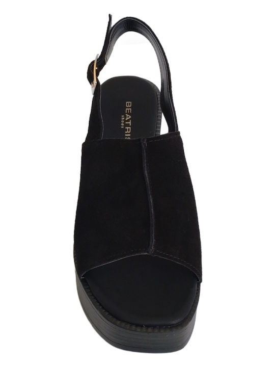 Leder Sandalen Schwarz