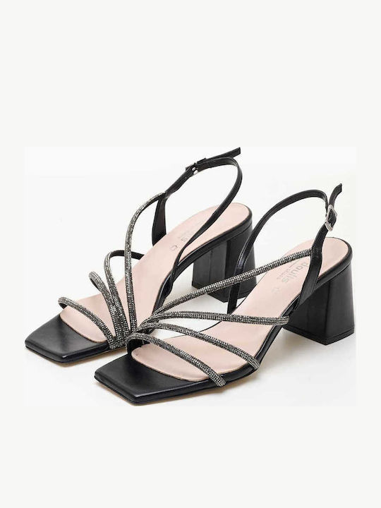Din piele Sandale Negre