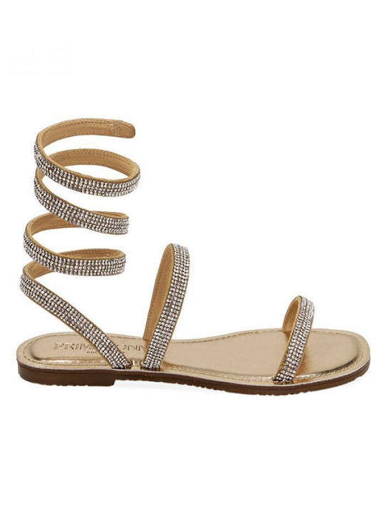 Primadonna Women's Sandals with Strass Gold