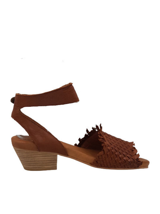 Creator Leather Women's Sandals Tabac Brown