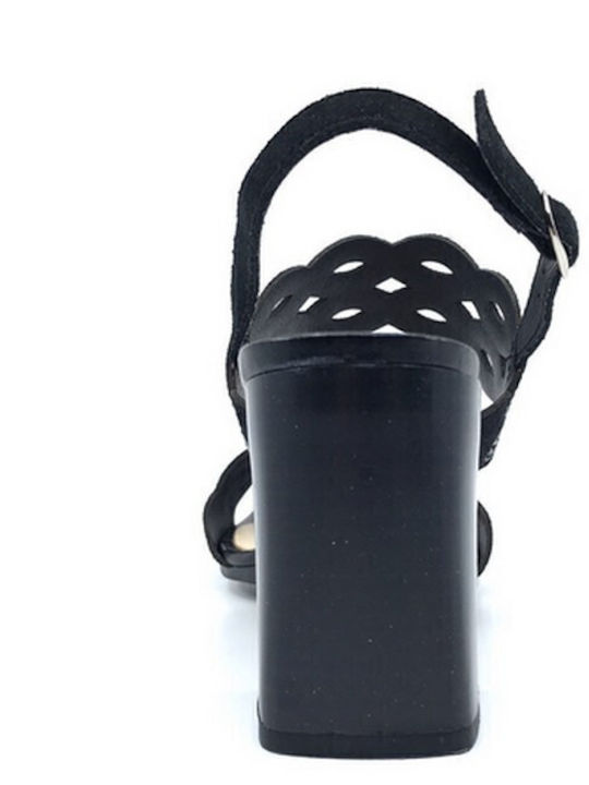 Leder Sandalen Schwarz