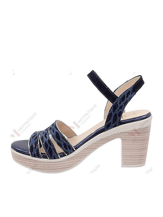 Leder Sandalen Marineblau