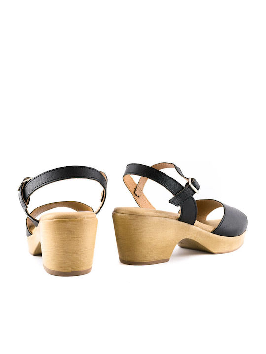 Leather Sandals Black