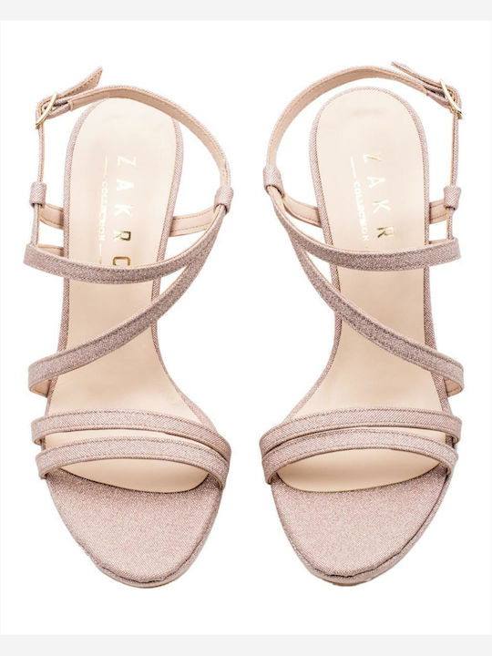Sandalen mit Strass Bronze