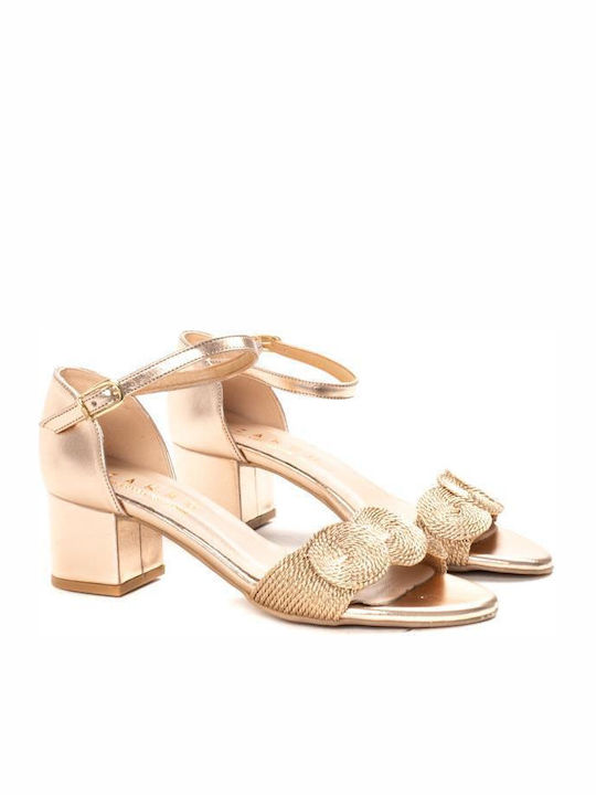 Zakro Collection Damen Sandalen in Gold Farbe