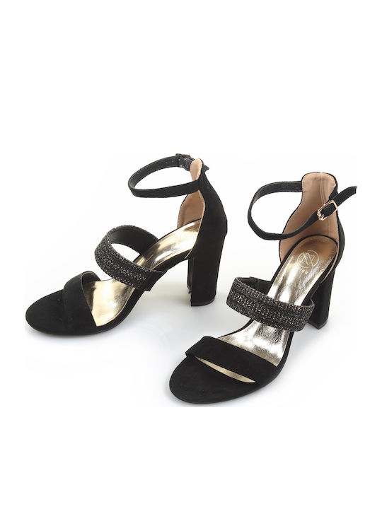 Suede Sandals Black