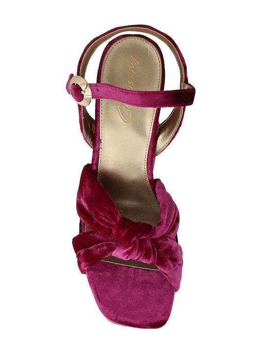 Platform Women's Sandals Burgundy