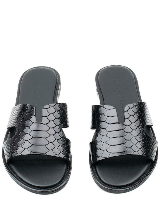 Sandale Casual Damă Din Piele Negru