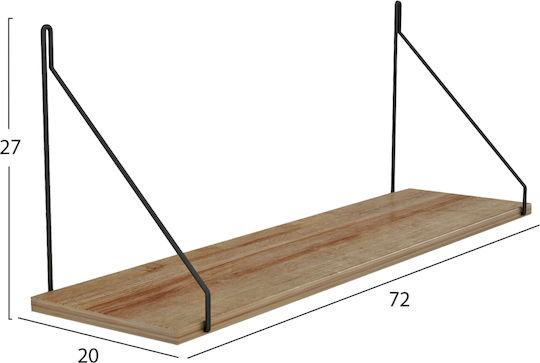 Ράφι Agilan Καφέ 72x20x27εκ.