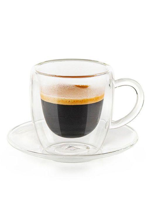 Luigi Ferrero Σετ Φλιτζάνια Espresso Γυάλινα 90ml 2τμχ