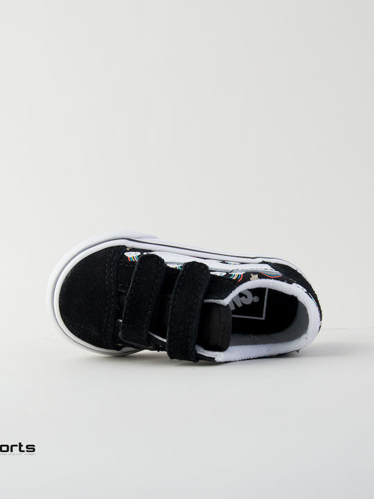 Old Skool Kids Sneakers with Scratch Black