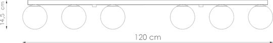 Sollux Πλαφονιέρα 122εκ.
