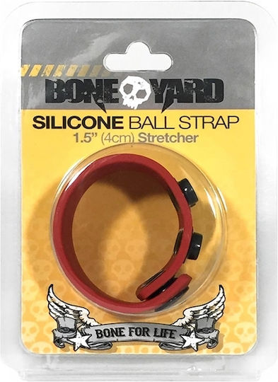 Boneyard Ball Strap Inele Pentru Penis Din Silicon Roșu