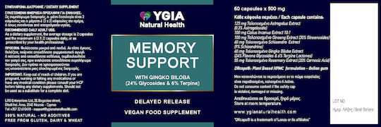 Ygia Memory Support 60 Φυτικές Κάψουλες