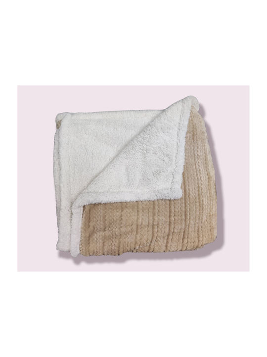 Olia Home Fleecedecke Übergröße 220x240 cm Beigefarbe
