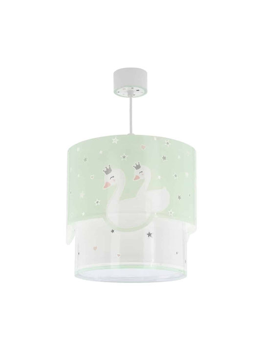 Ango Kids Plastic Single Ceiling Light E27 Green 26x21cm