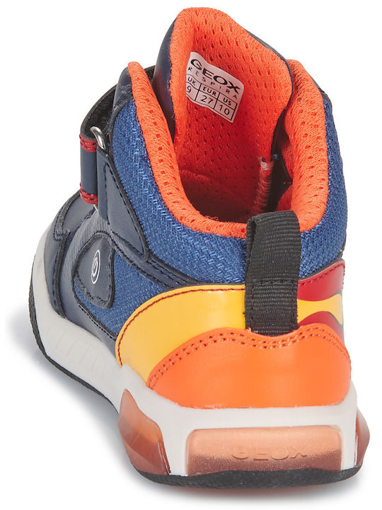 J INEK Παιδικά Sneakers High με Σκρατς & Φωτάκια Πολύχρωμα