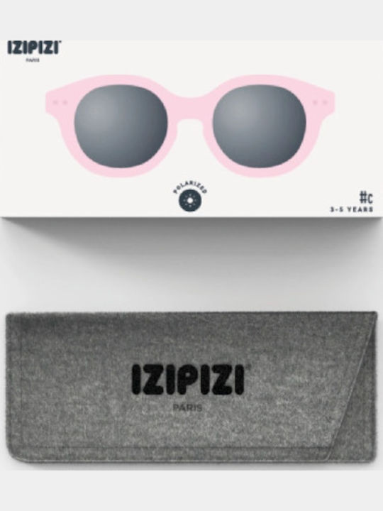 Izipizi #C Ochelari De Soare Pătrați Pentru Bebeluși Cu Lentile Polarized Pastel Roz Pentru 9-36 Luni