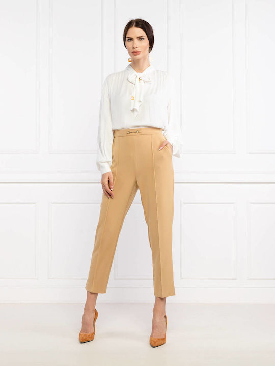 Elisabetta Franchi Women's Fabric Trousers Brown