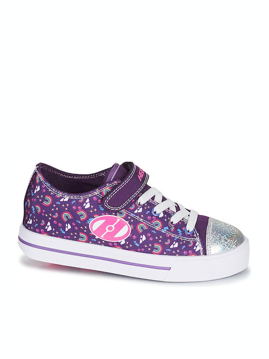 Παιδικά Sneakers με Σκρατς & Ροδάκια Μωβ