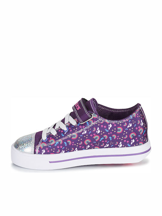 Παιδικά Sneakers με Σκρατς & Ροδάκια Μωβ