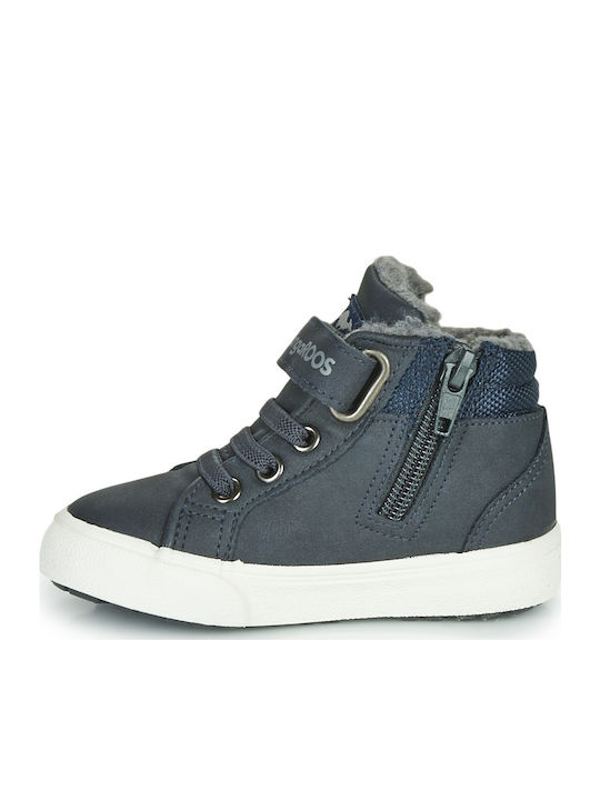 Παιδικά Sneakers High με Σκρατς Μπλε